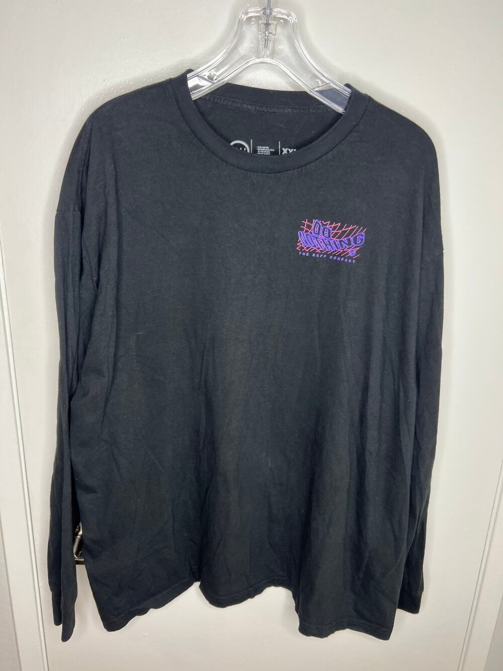Neff Men's Long Sleeve T-Shirt Black Motivated To Do Nothing ~ Size XXL